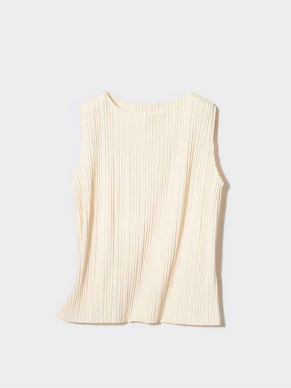 Uniqlo Pleated Sleeveless Tank - Cream